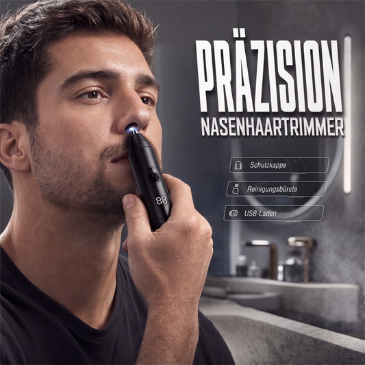 📢📢50% RABATT !!⏰Wiederaufladbarer Nasenhaartrimmer mit LED-Anzeige