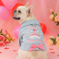 Niedliche Jeansjacke für Hunde im Prinzessinnen-Stil