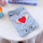 Niedliche Jeansjacke für Hunde im Prinzessinnen-Stil