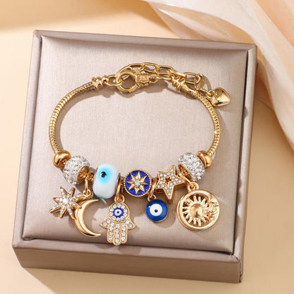 ✨ JETZT 50 % RABATT! !✨Himmelsarmband mit Sonne, Mond & Stern-Anhängern