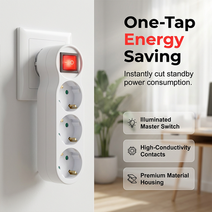 🔌 50 % Rabatt! 3-fach Steckdosenadapter mit Schalter – Mehr Strom, weniger Platz! ⚡ Kindersicher, feuerhemmend, sofort einsatzbereit 🏠 Limitiertes Angebot ⏳
