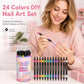 ✨ JETZT 50 % RABATT! !✨💅 24-farbige Nagelkunststifte mit zwei Spitzen – Einfache DIY-Nageldesigns