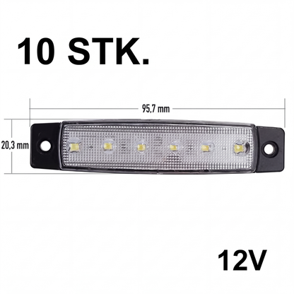 📢📢40% RABATT !!⏰10 Stück LED-Seitenmarkierungsleuchten für Lastwagen