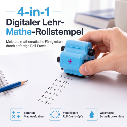 4-in-1 Mathematik-Rollstempel
