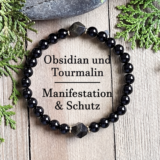 ✨ JETZT 50 % RABATT! !✨🖤 Facettiertes Obsidian-Armband – Eleganter Glücksbringer für Wohlstand & positive Energie ✨