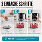 📢📢40% RABATT !!⏰Multifunktionaler Food Processor mit Touch-Bedienung und Glasschüssel