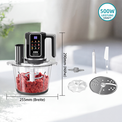 📢📢40% RABATT !!⏰Multifunktionaler Food Processor mit Touch-Bedienung und Glasschüssel