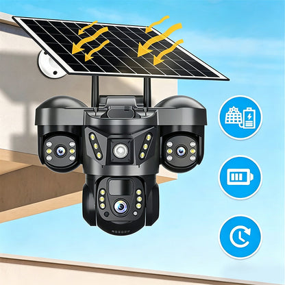 📢📢40% RABATT !!⏰Triple Lens Solar WLAN Überwachungskamera