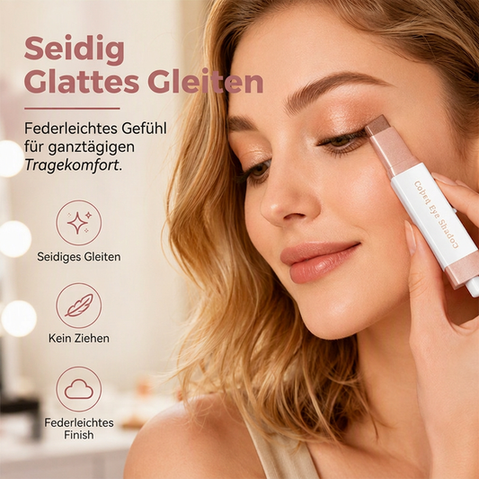 Zweifarbiger Lidschattenstift mit Farbverlauf, wischfester zweifarbiger Augen-Make-up-Stift