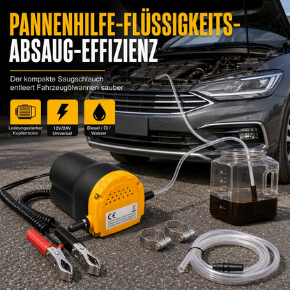 📢📢40% RABATT !!⏰12V 24V Tragbare elektrische selbstansaugende Transferpumpe, Mikro-Dieselöl-Absauger für Autos