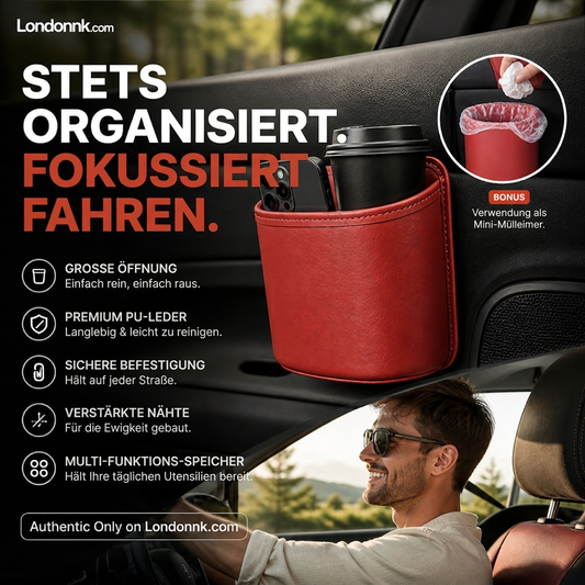 📢📢40% RABATT !!⏰Lederner Auto-Türbecherhalter