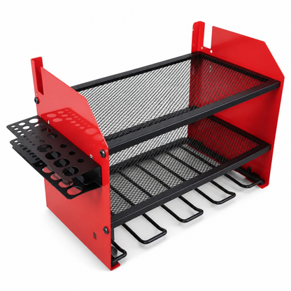 🔧 50% RABATT! 🧰 Wand-Organizer für Elektrowerkzeuge – Mit Haken & Akkuhalterung ✨