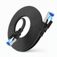 📢📢50% RABATT !!⏰Flaches Cat8-Ethernet-Kabel 40 Gbit/s, abgeschirmt, schwarz geflochtenes Netzwerkkabel aus sauerstofffreiem Kupfer mit blauen Steckverbindern