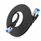📢📢50% RABATT !!⏰Flaches Cat8-Ethernet-Kabel 40 Gbit/s, abgeschirmt, schwarz geflochtenes Netzwerkkabel aus sauerstofffreiem Kupfer mit blauen Steckverbindern