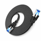 📢📢50% RABATT !!⏰Flaches Cat8-Ethernet-Kabel 40 Gbit/s, abgeschirmt, schwarz geflochtenes Netzwerkkabel aus sauerstofffreiem Kupfer mit blauen Steckverbindern