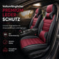 📢📢40% RABATT !!⏰Universelle, vollabdeckende Leder-Autositzbezüge für alle Jahreszeiten, Kissen-Schutzhüllen mit Farbblock-Design und horizontalen Streifen, geeignet für 5-sitzige Autos
