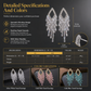 ✨50% RABATT💎Rautenförmige Zirkon-Ohrringe mit Fransen – glänzender Zirkon, elegantes Design für Fest und Alltag🦚