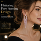 ✨50% RABATT💎Rautenförmige Zirkon-Ohrringe mit Fransen – glänzender Zirkon, elegantes Design für Fest und Alltag🦚