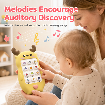 ✨ JETZT 50 % RABATT! !✨Spielerisch Lernen: Baby-Spielzeugtelefon mit Hirsch-Design – Musik, Lieder & Frühförderung für Kleinkinder 📱