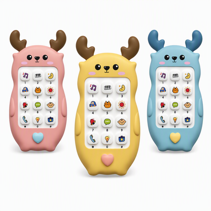 👶Learn & Play: Bilingual Baby Toy Phone With Cartoon Deer – Music, Stories & Early Education For Toddlers📱