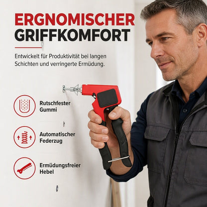 📢📢40% RABATT !!⏰Manuelle Nietmutternzange und Werkzeug zum Festziehen von Blütenmuttern für M3-M8 Hohlwanddübel