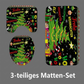 4-teiliges wasserdichtes Weihnachtsduschvorhang-Set
