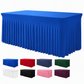 Pleated Table Skirt for Rectangular Tables Wedding Birthday Party Decoration and Market Stall Display