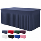 Pleated Table Skirt for Rectangular Tables Wedding Birthday Party Decoration and Market Stall Display