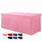 Pleated Table Skirt for Rectangular Tables Wedding Birthday Party Decoration and Market Stall Display