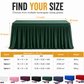 Pleated Table Skirt for Rectangular Tables Wedding Birthday Party Decoration and Market Stall Display