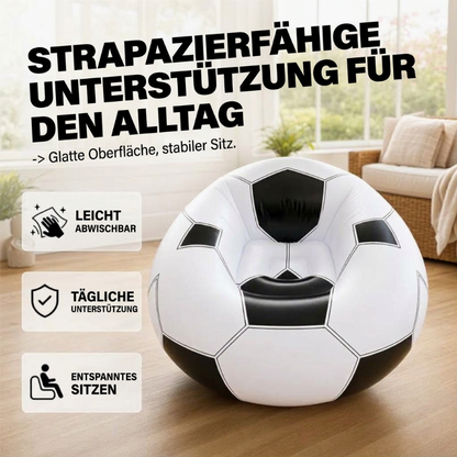 📢📢40% RABATT !!⏰Aufblasbares Sofa in Fußballform aus PVC