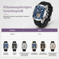 📢📢40% RABATT !!⏰Herren Quarz-Chronograph im Tonneau-Design mit skelettiertem Schwungrad-Zifferblatt, Mondphasenkalender und Silikonarmband