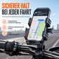 📢📢50% RABATT !!⏰Stoßfeste Fahrrad- und Zweirad-Telefonhalterung für E-Bikes und Mountainbikes, montierbar am Lenker und Rückspiegel zur Navigation