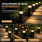 Wasserdichte quadratische Solar-Garten-Außenleuchten zum Einstecken in den Boden, Weg- und Rasenleuchten zur Dekoration von Hof und Landschaft