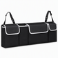 📢📢40% RABATT !!⏰Multifunktionale Hänge-Aufbewahrungstasche aus Oxford-Gewebe für Kofferraum und Rücksitz, für SUV, Schwarz, Maße 90 x 12 x 25 cm