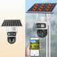 📢📢40% RABATT !!⏰Drahtlose solarbetriebene Außenüberwachungskameras mit Dualobjektiv
