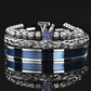👑 50% RABATT! 💎 3-teiliges Herren-Armband-Set mit Krone-Design – Luxuriöser Look, langlebig & vielseitig – Ideal für Alltag & besondere Anlässe ✨