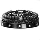 👑 50% RABATT! 💎 3-teiliges Herren-Armband-Set mit Krone-Design – Luxuriöser Look, langlebig & vielseitig – Ideal für Alltag & besondere Anlässe ✨