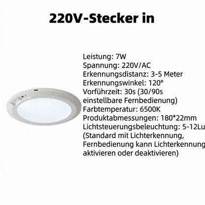 Magnetische Deckenleuchte mit Bewegungsmelder und Fernbedienung