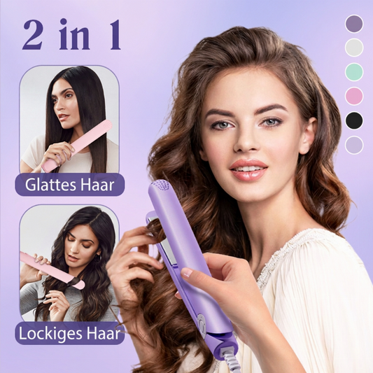📢📢50% RABATT !!⏰2-in-1 Mini Lockenstab & Glätteisen