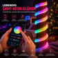 📢📢50% RABATT !!⏰360° rundum leuchtendes plüschiges Neon-LED-Streifenlicht mit RGB-Verfolgungs- und Fließlichteffekt, per Bluetooth-App und Fernbedienung steuerbar