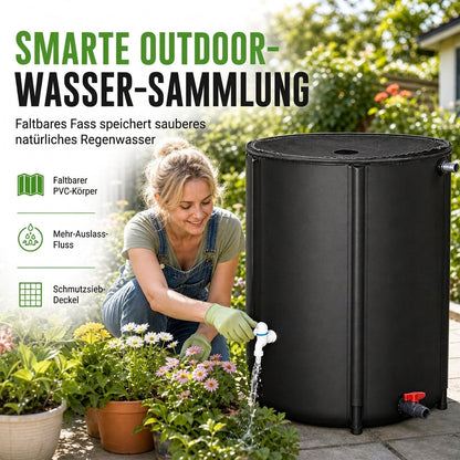 📢📢40% RABATT !!⏰50L tragbarer zusammenklappbarer Fass-Wassertank