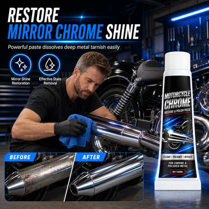 📢📢50% RABATT !!⏰Motorrad-Chrom-Polierpaste und Metallrestaurator🏍️🪄✨