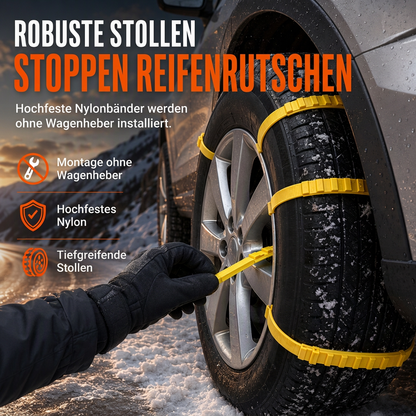 📢📢40% RABATT !!⏰Universelle Auto Schneeketten, Verdickte Anti-Rutsch Reifen Kabelbinder für SUVs, Limousinen und Winterfahren
