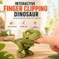Mini Finger Biting Dinosaur Toy with Movable Joints Realistic Dinosaur Action Figure Toy for Kids