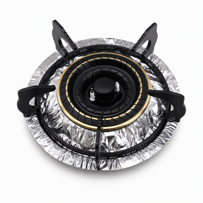 10 Pack Aluminum Foil Gas Stove Burner Liners Heat Resistant Oil Proof Cooktop Protector Pads