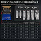 9-teiliges Gabelmutter-Steckschlüssel-Set, geschlitzter Lambdasonden-Schlüssel und Dieseleinspritzleitungs-Steckschlüssel, KFZ-Reparaturwerkzeug-Set mit Aufbewahrungskoffer