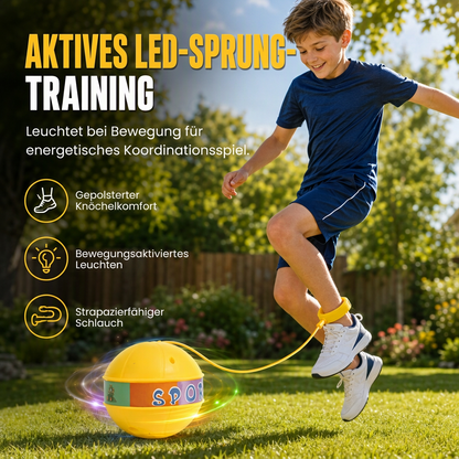 ✨JETZT 50 % RABATT!!✨LED Springball für Kinder, leuchtendes Knöchelspielzeug mit weichem Schwammbezug für sensorische Integrationsübungen