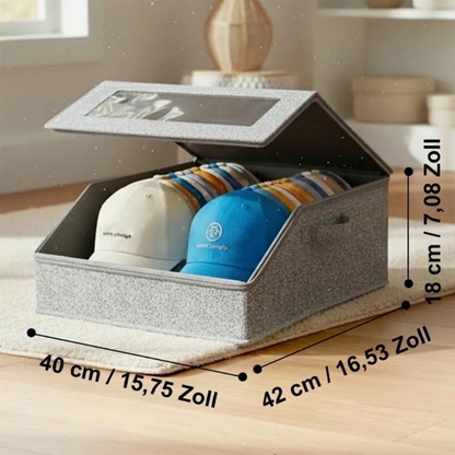 ✨JETZT 50 % RABATT!!✨Stapelbare Aufbewahrungsbox für Hüte mit durchsichtigem Fenster