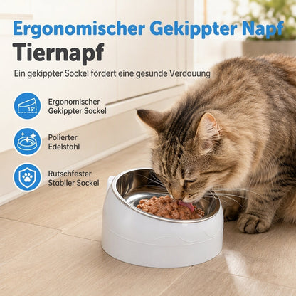 📢📢JETZT 50 % RABATT!! ⏰Edelstahl-Futternapf im niedlichen Katzen-Design – Ergonomischer 2-in-1 Napf für Katzen & kleine Hunde ✨